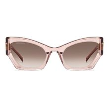 Dsquared2 Womens Brown Lens Pink Crystal Cat eye Sunglasses with 100% UV Protection (55)