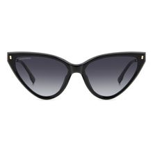 Dsquared2 Womens Dark Grey Shaded Lens Black Cat eye Sunglasses with 100% UV Protection (58)
