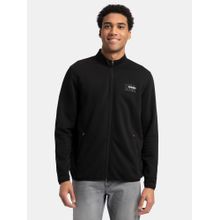 Jockey UM55 Men Super Combed Cotton Rich Fleece Jacket - Black