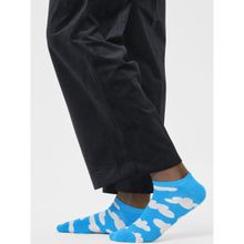 Happy Socks Unisex Blue Cloudy Low Socks