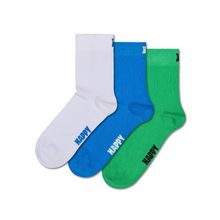 Happy Socks Unisex Multi-Color Solid Half Crew Socks (Pack of 3)