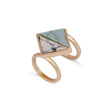Rhea Vertex Marble Turquoise Stone Ring