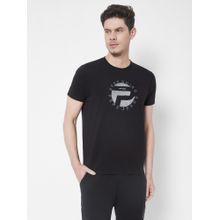 Pepe Jeans Duke Placement Printed Black T-Shirt