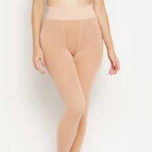 Secrets By ZeroKaata Women Solid Skin Opaque Pantyhose Stockings - Nude