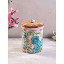 The 7 DeKor Ceramic Jar With Wooden Lid