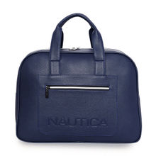 Nautica Navy Blue Solid Pu Duffle Bag