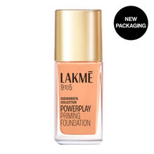 Lakme 9 To 5 Powerplay Priming Liquid Foundation, Built In Primer, SPF 20 , Warm Sand