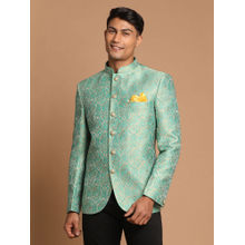 Vastramay Men's Turquoise Jodhpuri