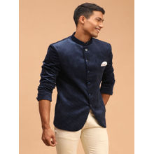 Vastramay Men's Blue Velvet Jodhpuri