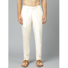 Vastramay Men's Cream Viscose Pant Style Pyjama