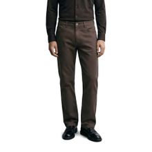 The Indian Garage Co Men Regular Fit Solid Mid-Rise Brown Chinos