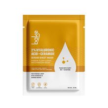 BAKE 2% Hyaluronic Acid + Ceramide Serum Sheet Mask for Skin Hydration & Glowing Skin