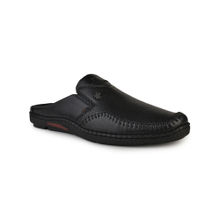 BUCKAROO Odell Tumbled Leather Black Mules