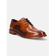 Bugatti Livorno Flex Evo Brown Leather Mens Derby Shoes