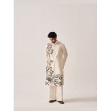 WABI SABI by Anshum-Ritesh Monochrome Garden Ivory Hand Painted Kurta with Pant