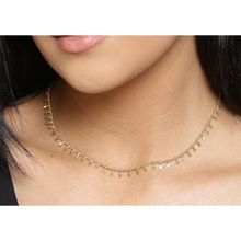 OOMPH Jewellery Gold Tone Delicate Choker Necklace For Women & Girls