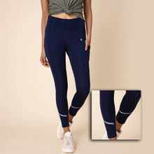Nykd by Nykaa Reflect-In Leggings With Pockets , Nykd All Day-NYK001 - Navy Blue