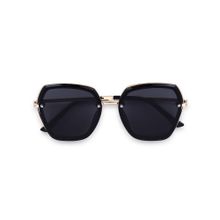 HASHTAG EYEWEAR Black Hexagonal Full Rim Casual Women Sunglass - WILL-120772-GLD.BLK (57)