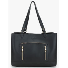 Yelloe Classic Solid Handbag (Black)