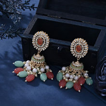 Zaveri Pearls Multi-Color Beaded Hanging Traditional Jhumki Earring-ZPFK16171