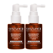 Soulflower Hair Growth Serum Set with Redensyl, Rosemary, Anagain, Melanogray