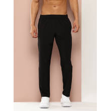 TURNFIT Black Men Slim Fit Running Trackpant with Zipper Pocket