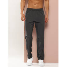 TURNFIT Charcoal Men Slim Fit Running Trackpant with Zipper Pocket