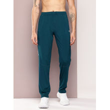 TURNFIT Green Typographic Print Trackpant with Zipper Pocket