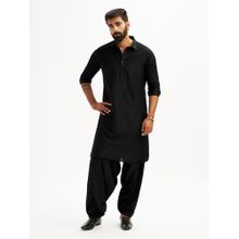 Vastramay Men Viscose Traditional Pathani Khan Kurta with Patiala (Set of 2)