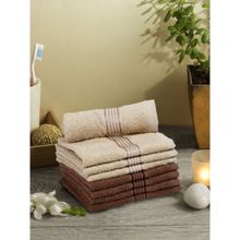 KOPA Quick Dry 100% Cotton Soft Terry Towel -8Pc Face Towel D'Ross Solid-Taupe, Brown