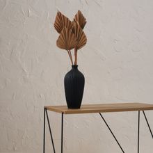 PUREZENTO Black Decorative Vase for Home Centre Table Flowers Pot Bedroom Side Corners