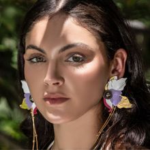 THE YV BRAND BY YASHVI VANANI The Multi-Color Orchid Earrings