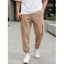 Bewakoof Air 1.0 Men's Brown Oversized Cargo Joggers