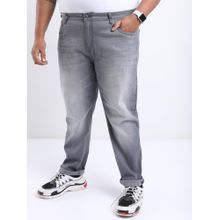 HIGHLANDER Men Plus Size Tapered Fit Mildly Distressed Heavy Fade Stretchable Jeans