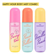 Wanderlust Berry Tini, Peach Bellini & Vanilla Punch Perfume Body & Hair Mist Combo