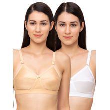 Juliet Womens Non Padded Non Wired Bra Combo Camme Skin White