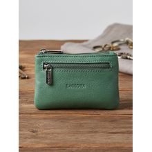 Sassora Genuine Leather Compact Holder For Car, Bike And House Key Case For Women Green (S)