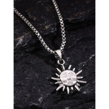 VIRAASI Unisex Silver-Plated Sun Face Pendant