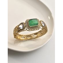 Peach Tassels Green Mixed Metal Women Coloured Stone Bracelet