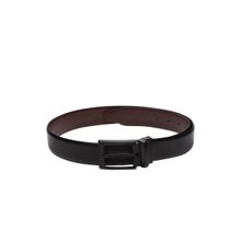 Teakwood Men Black & Brown Solid Reversible Genuine Leather Belt