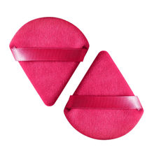 Matra Triangle Powder Puff Makeup Pizza Puff Sponge Finger Pad with Strap (Color May Vary)