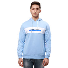 Park Avenue Slim Fit Solid Medium Blue Hoodie