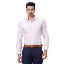 Raymond Slim Fit Self Design Light Pink Formal Shirt