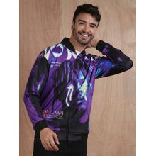 PRONK Men Graphic Printed Bomber Jacket
