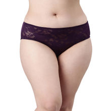 Enamor Mid Waist Lace Hipster Panty with Flat Elastic