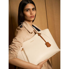 MIRAGGIO Dakota Ivory Shoulder Tote Bag