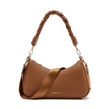 MIRAGGIO Gisele Brown Shoulder Bag With Detachable Sling Strap