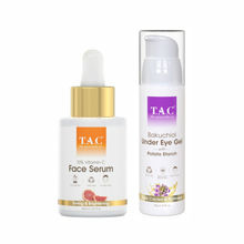 TAC - The Ayurveda Co. Under Eye Cream With Bakuchi Oil & Vitamin C Face Serum With Hyaluronic Acid