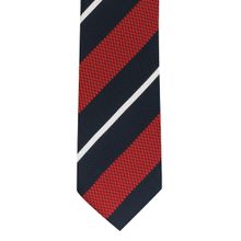 The Tie Hub Union Red And Blue Stripe Microfiber Necktie