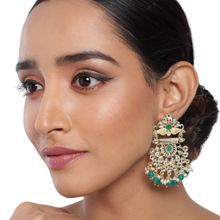 Accessher Stylish Latest Designer Fancy Gold-Tone Handcrafted Earrings For Women And Girls